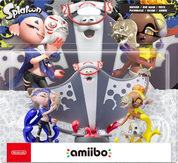 Amiibo Splatoon 3 Pack - Shiver - Frye - Bigman - Nintendo Switch