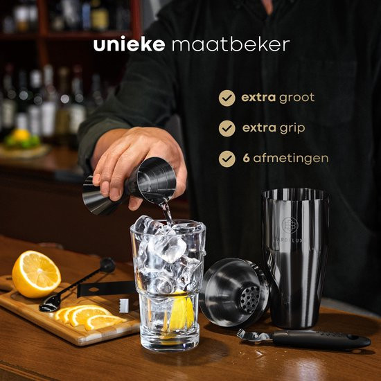 Cocktail Set - 12-Delig Cadeau voor Man - Cadeau voor Vrouw - Luxe Cadeauverpakking & Bewaarhoes