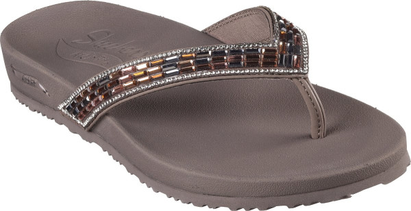 Skechers Arch Fit Meditation - maat 40 -Glam Gal - Dames Slippers - Taupe