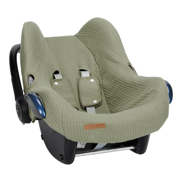 Little Dutch Pure Olive - Baby Jongens & Meisjes - Hoes autostoeltje 0+