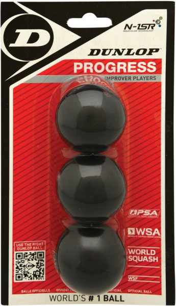 Dunlop PROGRESS 3BBL - Zwart - Squashballen