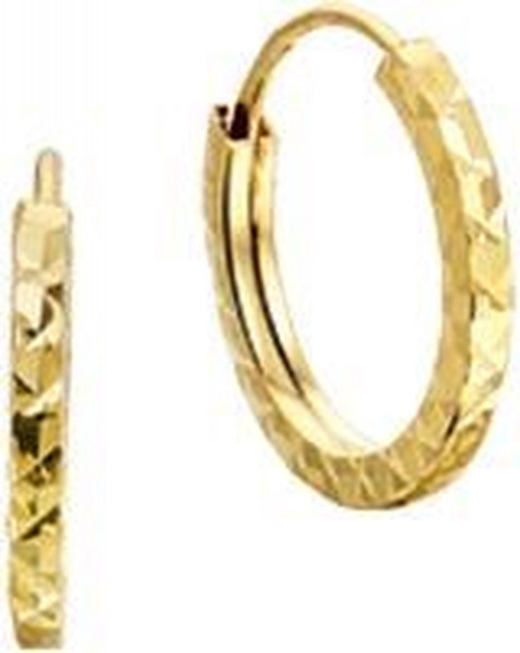The Jewelry Collection - Gediamanteerd - Dames - Oorringen - 10 mm - Goud