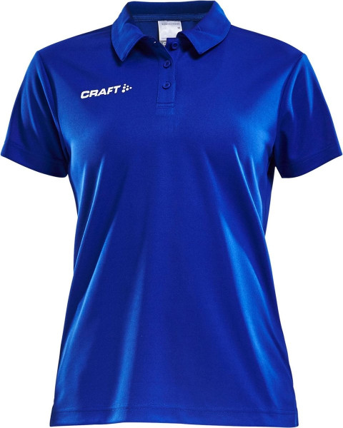 Craft Progress Polo Pique dames Sportpolo - Maat M - Vrouwen - blauw/wit