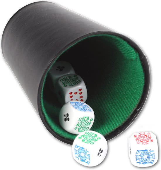 Longfield Games Pokerbeker Met Deksel En 18mm Pokerstenen