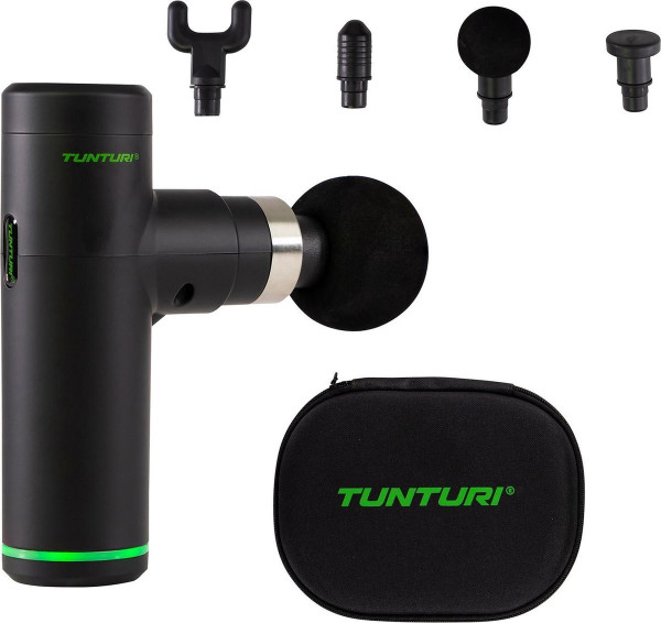 Tunturi Massage Gun mini - Oplaadbaar - Incl. 4 opzetstukken en koffer