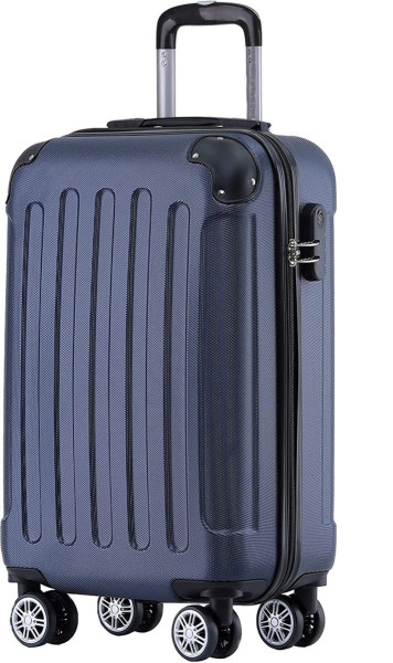 Handbagage Koffer met Wielen - Cijferslot - 54x36x20cm - 38L - Donkerblauw