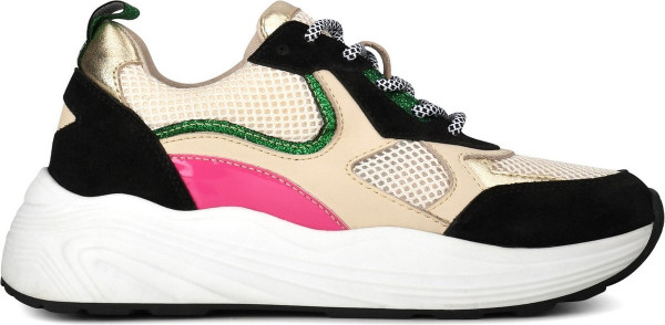 PS Poelma - maat 40 - TRIANGLE Dames Sneakers - Zwart met combinatie