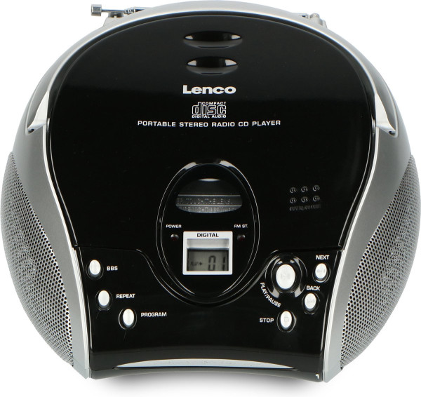 Lenco SCD-27 - Draagbare radio cd speler met aux-uitgang - Zwart