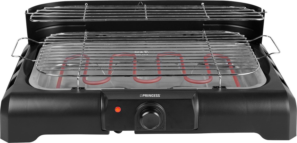 Princess 112250 Elektrische Barbecue met zijplanken 40 x 24,5 cm