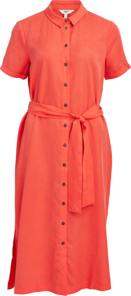 Object Maat 36 Objtilda Isabella S/s Dress Jurken Dames - Kleedje - Rok - Jurk - Koraal