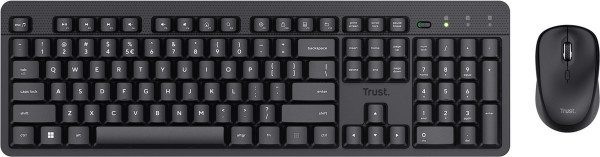 Trust ODY V2 - Draadloos Toetsenbord en Muis - Stil - Qwerty - Zwart