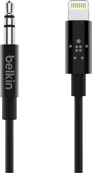 Belkin 3,5mm-audiokabel met Lightning-connector 1.8m Zwart