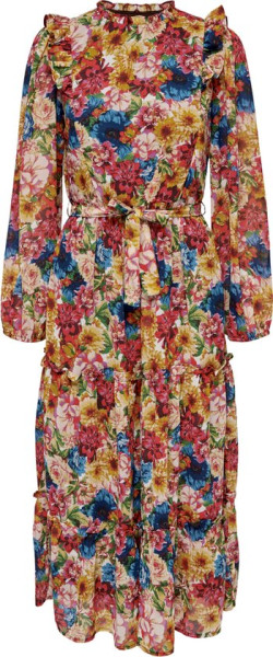 ONLY - Maat S - ONLSTAR L/S MIDI DRESS PTM Dames Jurk