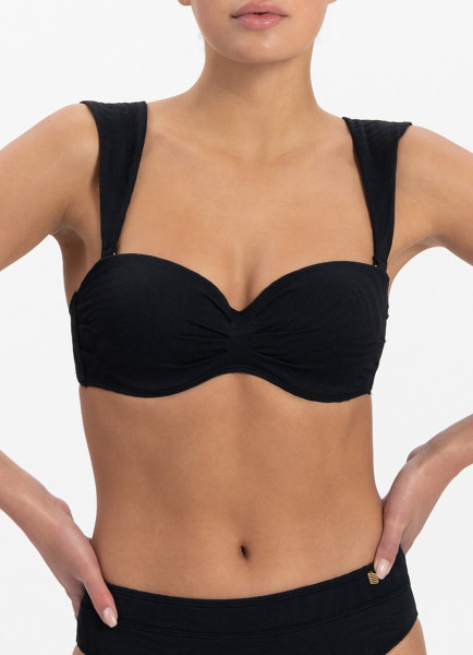 Beachlife - Maat 75C - Black Swirl Dames Bikinitopje