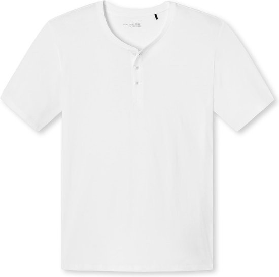 Schiesser Maat XXL M&R Heren korte mouw Pyjamashirt - Wit