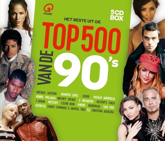 Qmusic: Het Beste Uit De Top 500 Van De 90's - 2017 - CD Box (Nieuw, in sealing, doosje heeft een ba