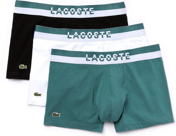 Lacoste - Maat XS - Heren 3-pack Trunk - Groen/Wit/Zwart