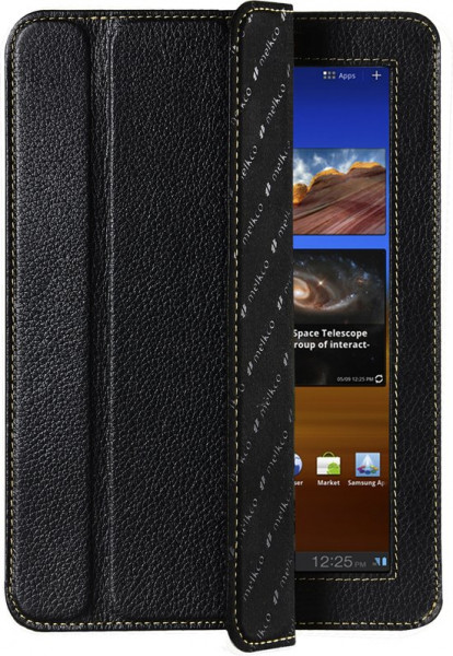 Melkco - leren hoesje voor Samsung Galaxy Tab 7.7 - zwart