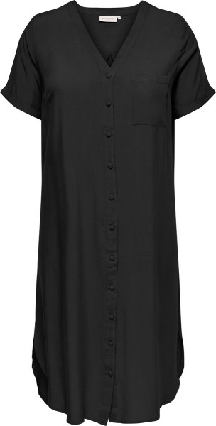 ONLY CARMAKOMA Maat 52 CARDENIZIA SS CALF SHIRT DRESS SOLID WVN Dames Jurk