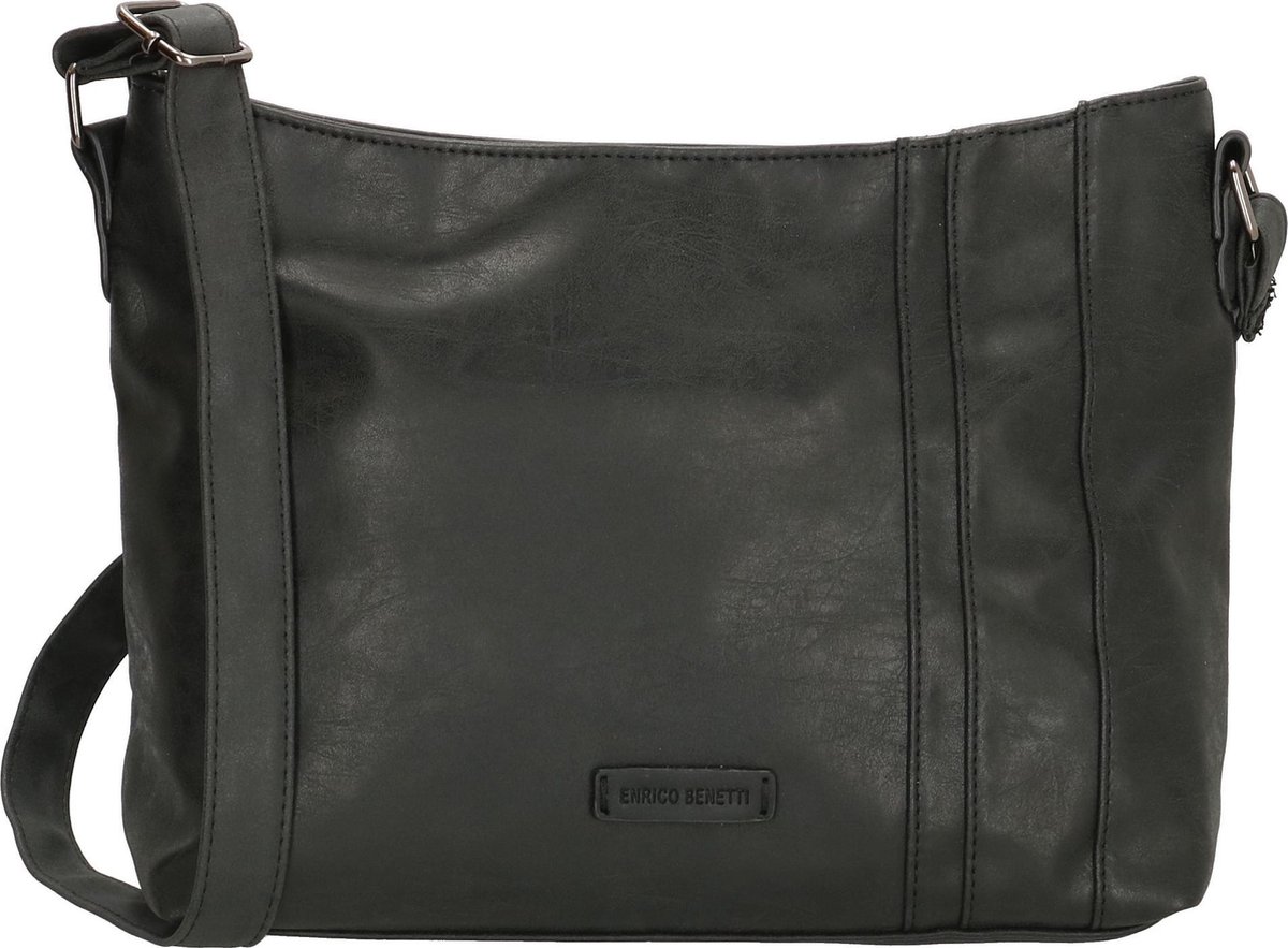Enrico Benetti Lauren 66433 Dames schoudertas crossbody tas - Zwart