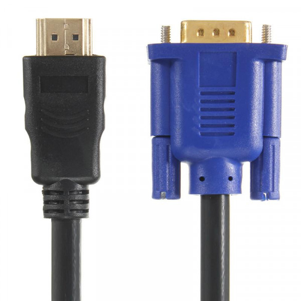1.8M 6FT Gold HDTV HDMI Male to VGA Male HD15 Adapter Cable For PC TV DF