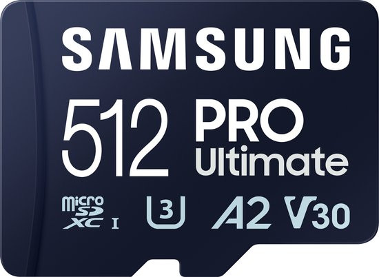 Samsung Pro Ultimate - Micro SD Kaart - Inclusief SD Adapter - 512 GB