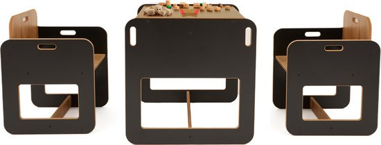 Minera Dove2 - Montessori Kinderbureau Naturel Zwart - Montessori Kinderbureau - Kindertafel en 1 St