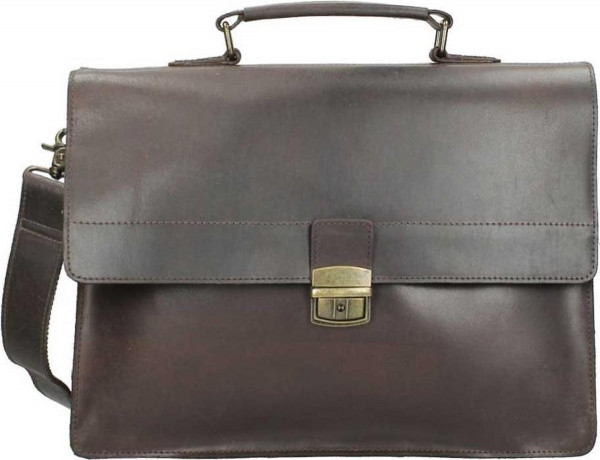 BURKELY Vintage Dean Briefcase Aktetas - 15 inch Laptoptas - Bruin