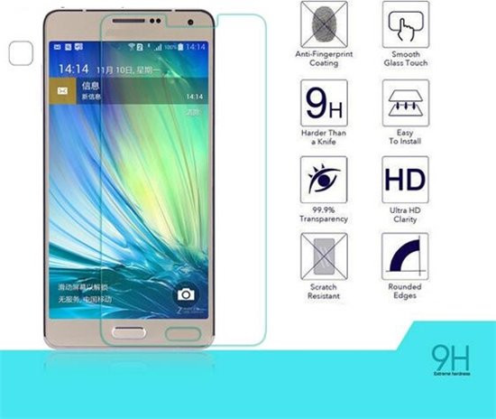 Samsung Galaxy A8 (2016) Tempered glass. 0.26 mm/ 9H/ anti kras/ A Kwaliteit