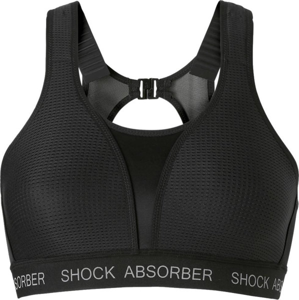 Shock Absorber Maat 80F Ultimate Run Bra Padded Sportbeha Dames - Zwart Silver