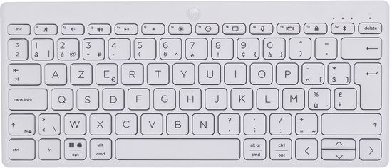 HP 350 Compact - Toetsenbord - Multi-Device - Bluetooth Keyboard - Azerty BE - Wit