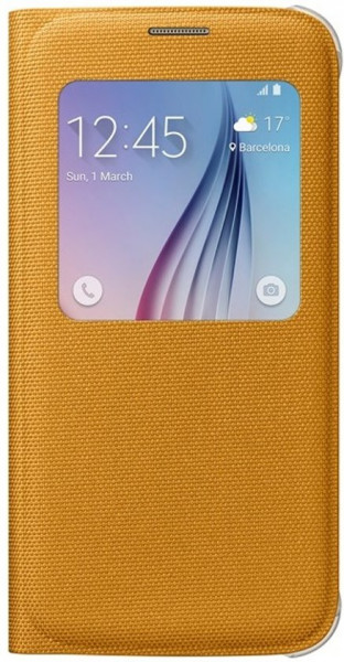 Samsung Galaxy S6 S-View Cover Fabric Yellow