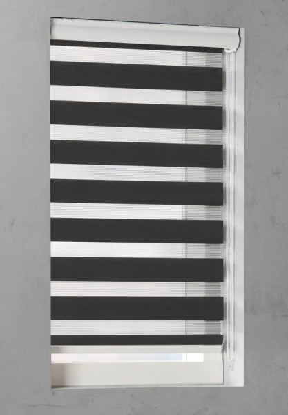 Pure Living - Duo Rolgordijn lichtdoorlatend - Black - 50x175 cm
