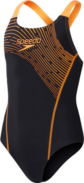 Speedo Maat 176 Medley Logo Medalist Zwart/Oranje Sportbadpak