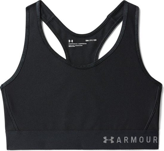 Under Armour Armour Mid Keyhole Bra Dames Sport BH - Metallic Silver - Maat M