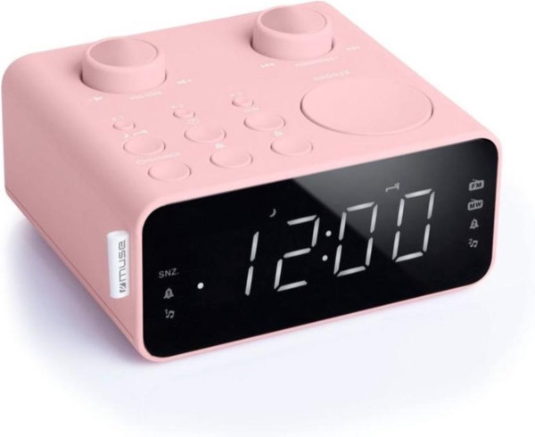 Muse M-17 CPK roze Wekkerradio met groot display