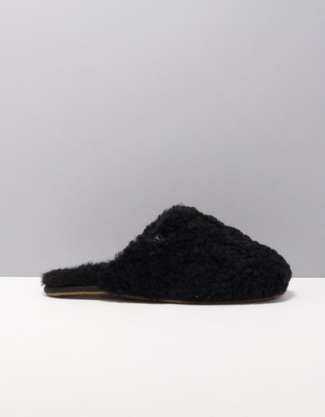 UGG - maat 40- W Maxi Curly Slide Dames Sloffen - Black