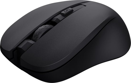 Trust Mydo - Stille Draadloze Muis - 1800 DPI - Comfortable grip - Links & Rechts handig – Zwart