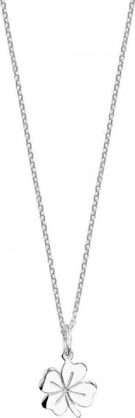 The Jewelry Collection - Dames ketting klaver - Zilver 45 cm
