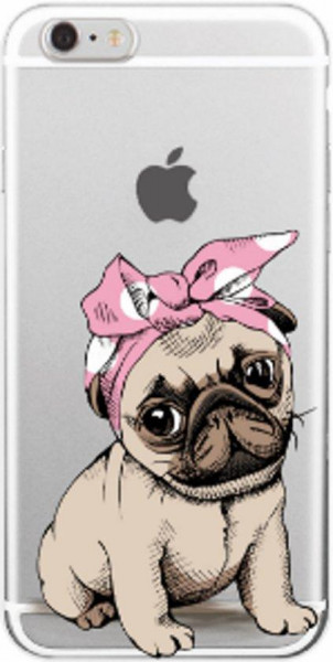 Apple Iphone 5 / 5S / SE siliconen cover hoesje (schattig hondje)