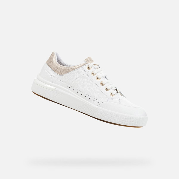 GEOX DALYLA - maat 38 - DAMES Sneakers - WIT/CHAMPAGNE