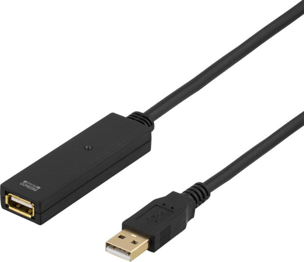 DELTACO USB2-EX20M Hi-Speed active USB 2.0 verlengkabel - 20 meter