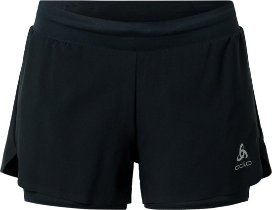 ODLO Maat S Zeroweight 2in1 Short 3'' Dames - Sportbroeken - zwart - Vrouwen