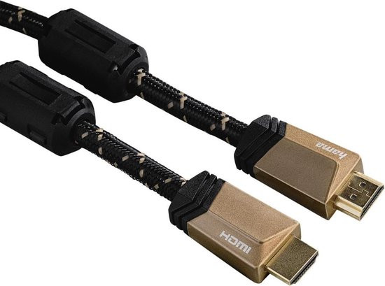 Hama Premium HDMI™-kabel met ethernet, conn. - conn., ferriet, metaal, 1,5 m