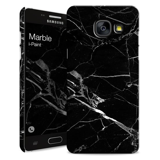 i-Paint cover Marble - zwart - voor Samsung A3 2017