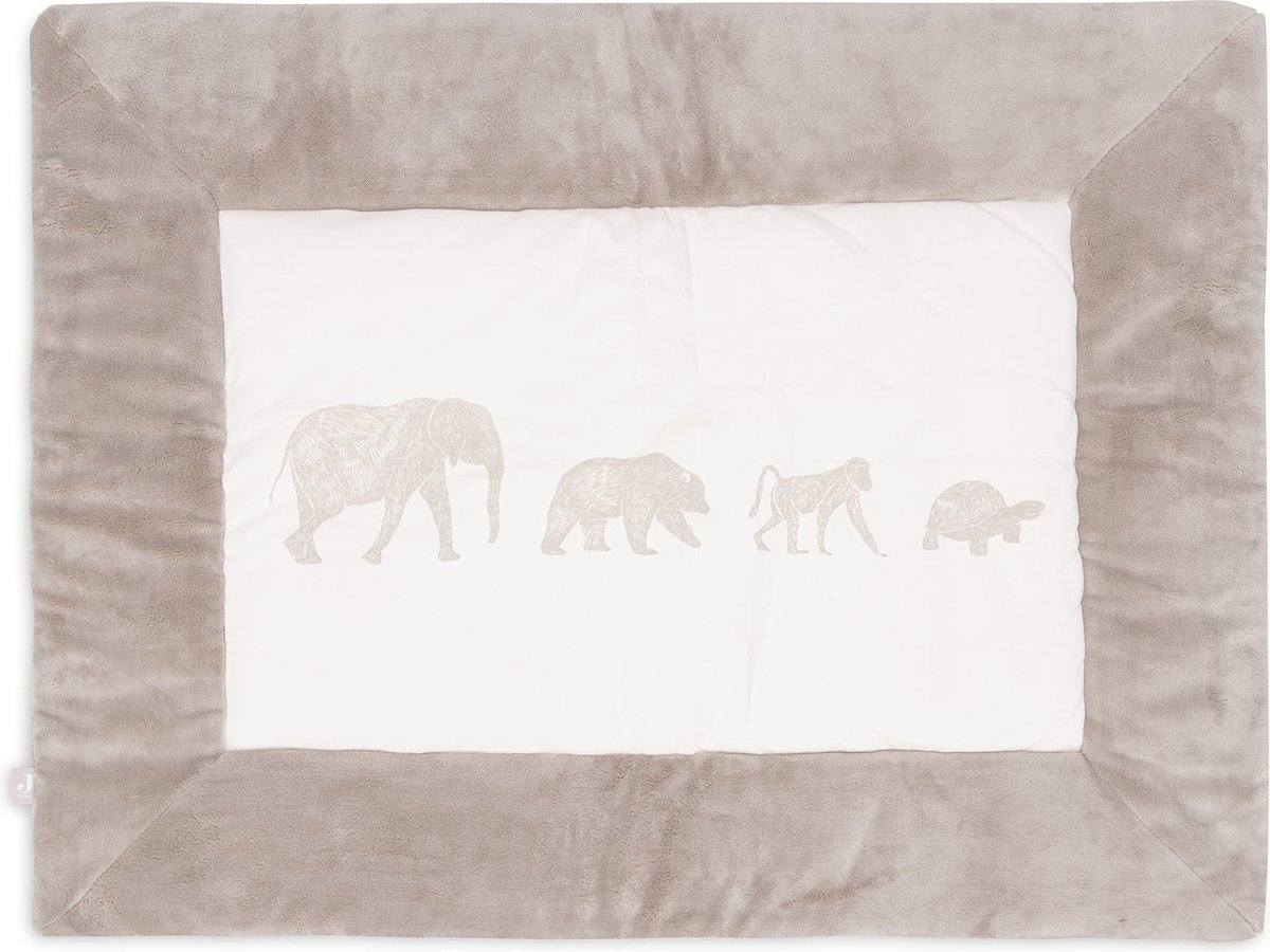 Jollein  Boxkleed 75x95cm - Speelkleed Baby - Animals - Nougat