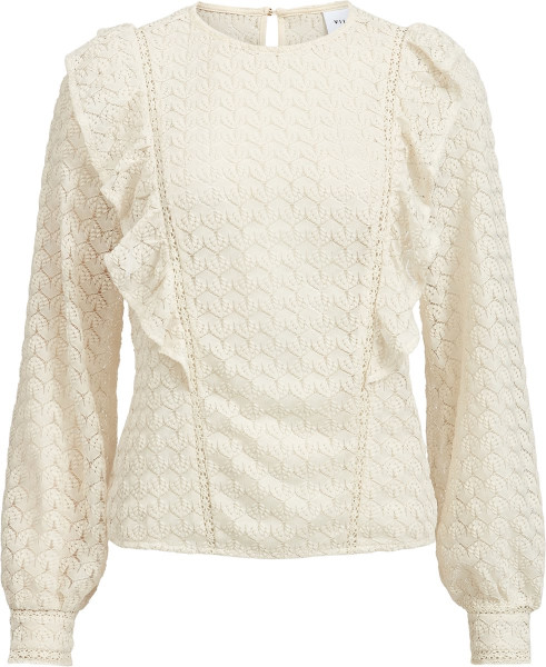 VILA Maat XL VIBALINIA O-NECK L/S LACE TOP Dames Top
