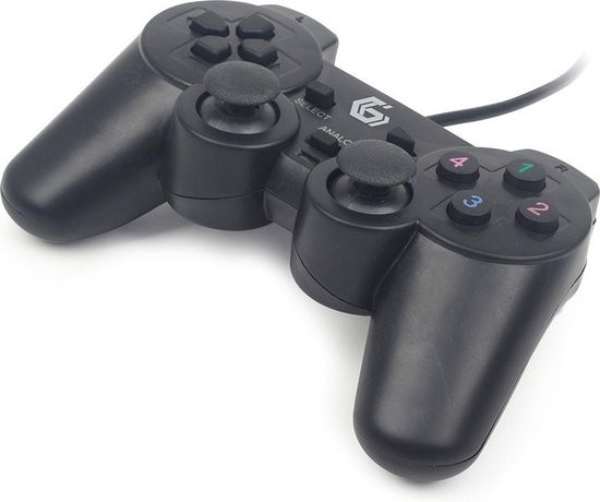 GMB Gaming Dual Vibration USB GamePad zwart - 1,8 meter