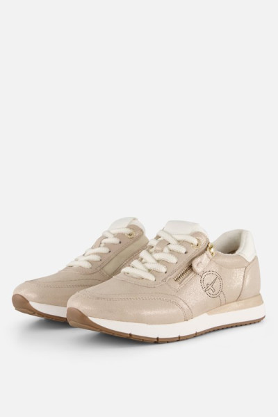 Tamaris - maat 38- Comfort Sneakers beige Synthetisch - Dames