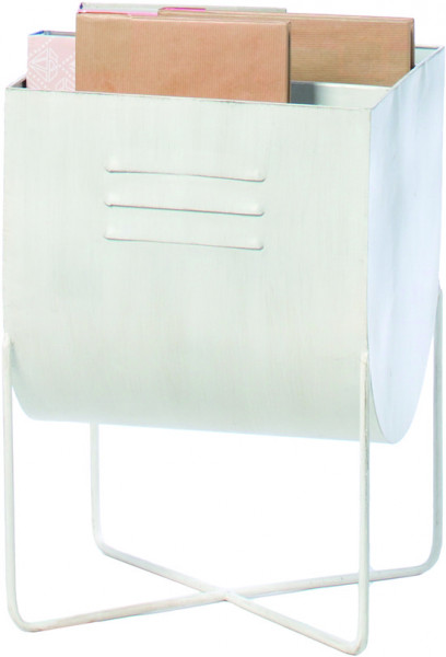Magazine houder Vintage white 45cm